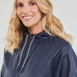 Vêtements Femme Parkas Petit Bateau CAHINI Marine -Manteaux Soldes Magasin 22576442 500 E