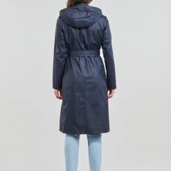 Vêtements Femme Trenchs Petit Bateau TAGOT Marine -Manteaux Soldes Magasin 22576443 500 D