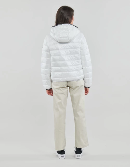 Vêtements Femme Doudounes Tommy Jeans TJW QUILTED TAPE HOODED JACKET Blanc 6 Vêtements Femme Doudounes Tommy Jeans TJW QUILTED TAPE HOODED JACKET Blanc – Image 4