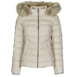 Vêtements Femme Doudounes Tommy Jeans TJW BASIC HOODED DOWN JACKET Beige