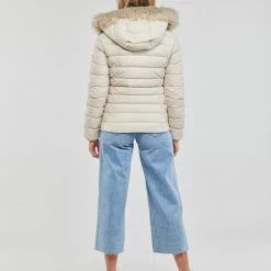 Vêtements Femme Doudounes Tommy Jeans TJW BASIC HOODED DOWN JACKET Beige -Manteaux Soldes Magasin 22646118 500 D