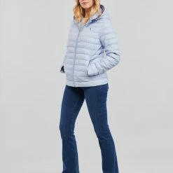 Vêtements Femme Doudounes Tommy Hilfiger TH ESS LW DOWN JKT Bleu Ciel -Manteaux Soldes Magasin 22654350 500 C