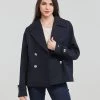 Vêtements Femme Manteaux Tommy Hilfiger WOOL BLEND DB PEACOAT Marine -Manteaux Soldes Magasin 22654353 500 B