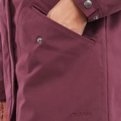 Vêtements Femme Parkas Volcom LESS IS MORE 5K PARKA Bordeaux -Manteaux Soldes Magasin 22753949 500 E