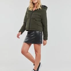 Vêtements Femme Doudounes Noisy May NMDALCON Kaki 9 Vêtements Femme Doudounes Noisy May NMDALCON Kaki -Manteaux Soldes Magasin 22780139 500 C