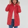 Vêtements Femme Parkas Vero Moda VMTRACK Rouge -Manteaux Soldes Magasin 22790842 500 B
