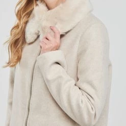 Vêtements Femme Manteaux Vero Moda VMMOLLYMY Ecru -Manteaux Soldes Magasin 22790850 500 E