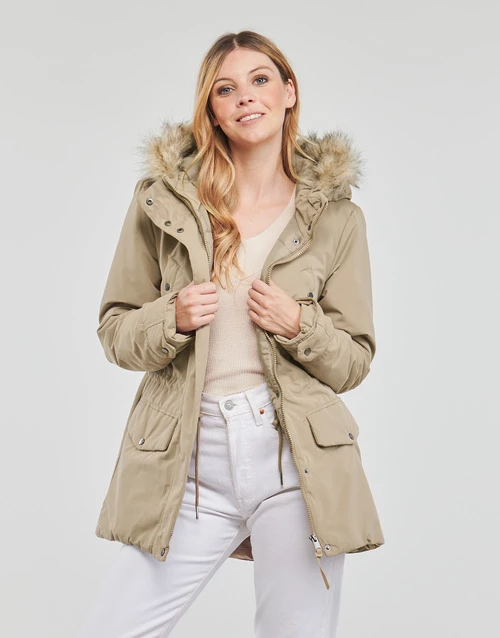 Vêtements Femme Parkas Vero Moda VMDEMI Beige 3 Vêtements Femme Parkas Vero Moda VMDEMI Beige