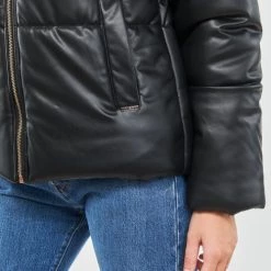 Vêtements Femme Doudounes Liu Jo WF2175 Noir -Manteaux Soldes Magasin 22795564 500 E