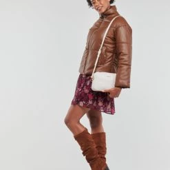 Vêtements Femme Doudounes Liu Jo WF2175 Cognac -Manteaux Soldes Magasin 22795565 500 C