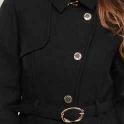 Vêtements Femme Manteaux Morgan GALLO Noir -Manteaux Soldes Magasin 22795880 500 E