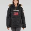 Vêtements Femme Parkas Geographical Norway BRIDGET Noir -Manteaux Soldes Magasin 22796289 500 B