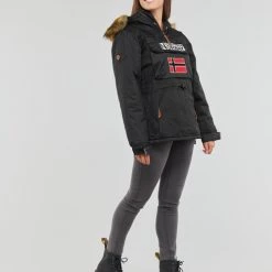 Vêtements Femme Parkas Geographical Norway BRIDGET Noir -Manteaux Soldes Magasin 22796289 500 C