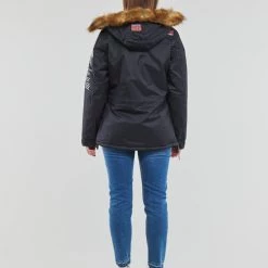 Vêtements Femme Parkas Geographical Norway BRIDGET Marine -Manteaux Soldes Magasin 22796290 500 D