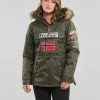 Vêtements Femme Parkas Geographical Norway BRIDGET Kaki 2 Vêtements Femme Parkas Geographical Norway BRIDGET Kaki -Manteaux Soldes Magasin 22796292 500 B