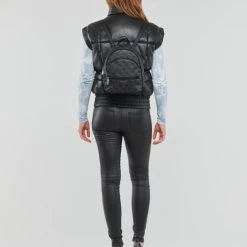 Vêtements Femme Doudounes Guess ANNE VEST Noir -Manteaux Soldes Magasin 22798864 500 D