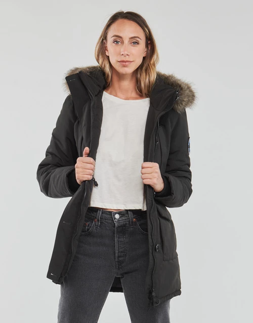 Vêtements Femme Parkas Superdry EVEREST PARKA Jet Black 3 Vêtements Femme Parkas Superdry EVEREST PARKA Jet Black