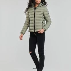 Vêtements Femme Doudounes Superdry CLASSIC FUJI PUFFER JACKET Light Khaki -Manteaux Soldes Magasin 22853947 500 C