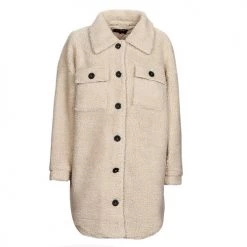 Vêtements Femme Manteaux Only ONLNEWCAMILLA TEDDY SHACKET CC OTW Beige -Manteaux Soldes Magasin 22871857 500 A