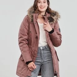 Vêtements Femme Parkas Only ONLIRIS FUR WINTER PARKA CC OTW Vieux rose