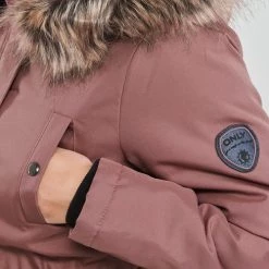 Vêtements Femme Parkas Only ONLIRIS FUR WINTER PARKA CC OTW Vieux rose -Manteaux Soldes Magasin 22871864 500 E