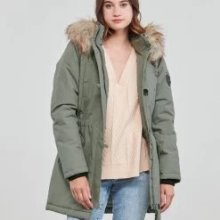 Vêtements Femme Parkas Only ONLIRIS FUR WINTER PARKA CC OTW Kaki