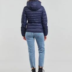 Vêtements Femme Doudounes Only ONLTAHOE HOOD JACKET OTW NOOS Bleu -Manteaux Soldes Magasin 22871870 500 D