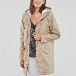 Vêtements Femme Parkas Only ONLSALLY RAINCOAT OTW NOOS Beige