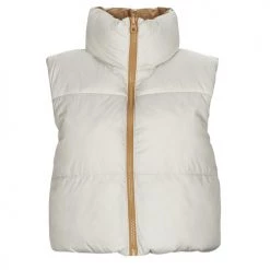Vêtements Femme Doudounes Only ONLRICKY REV.SHORT WAISTCOAT OTW NOOS Marron / Blanc