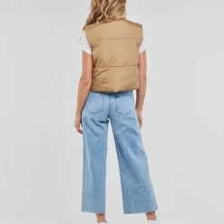 Vêtements Femme Doudounes Only ONLRICKY REV.SHORT WAISTCOAT OTW NOOS Marron / Blanc -Manteaux Soldes Magasin 22871875 500 D