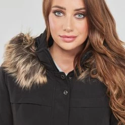 Vêtements Femme Parkas Only ONLSTARLINE AW PARKA CC OTW Noir -Manteaux Soldes Magasin 22871882 500 E