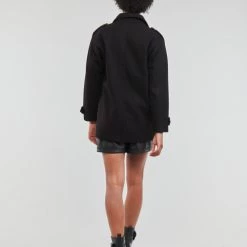 Vêtements Femme Manteaux Only ONLWEMBLEY L/S JACKET CC PNT Noir -Manteaux Soldes Magasin 22871896 500 D