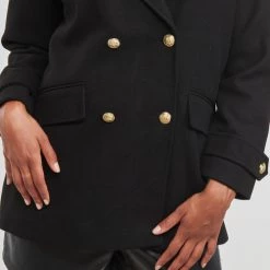 Vêtements Femme Manteaux Only ONLWEMBLEY L/S JACKET CC PNT Noir -Manteaux Soldes Magasin 22871896 500 E