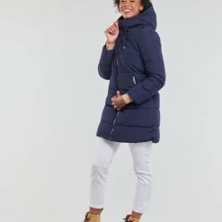 Vêtements Femme Doudounes Only ONLDOLLY LONG PUFFER COAT OTW NOOS Marine -Manteaux Soldes Magasin 22871903 500 C