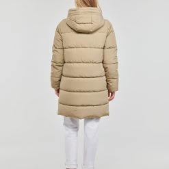 Vêtements Femme Doudounes Only ONLDOLLY LONG PUFFER COAT OTW NOOS Beige -Manteaux Soldes Magasin 22871905 500 D