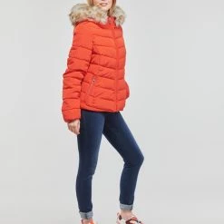 Vêtements Femme Doudounes Only ONLNEWELLAN QUILTED HOOD JACKET CC OTW Rouge -Manteaux Soldes Magasin 22871984 500 C