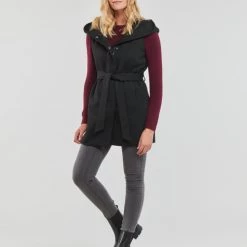 Vêtements Femme Manteaux Only ONLSEDONA LIGHT WAISTCOAT CC OTW Noir -Manteaux Soldes Magasin 22871986 500 C