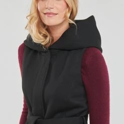 Vêtements Femme Manteaux Only ONLSEDONA LIGHT WAISTCOAT CC OTW Noir -Manteaux Soldes Magasin 22871986 500 E