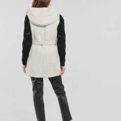 Vêtements Femme Manteaux Only ONLSEDONA LIGHT WAISTCOAT CC OTW Ecru -Manteaux Soldes Magasin 22871987 500 D