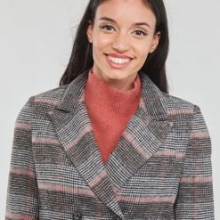 Vêtements Femme Manteaux Kaporal DICKY Gris / rose -Manteaux Soldes Magasin 23118700 500 E