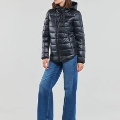 Vêtements Femme Doudounes Esprit RCS Tape Jacket BLACK 9 Vêtements Femme Doudounes Esprit RCS Tape Jacket BLACK -Manteaux Soldes Magasin 23153591 500 C