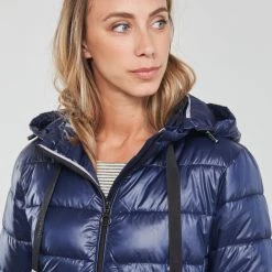 Vêtements Femme Doudounes Esprit RCS Tape Jacket NAVY 11 Vêtements Femme Doudounes Esprit RCS Tape Jacket NAVY -Manteaux Soldes Magasin 23153592 500 E
