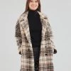 Vêtements Femme Manteaux Desigual COAT DUKE Ecru / Gris / Moutarde 1 Vêtements Femme Manteaux Desigual COAT DUKE Ecru / Gris / Moutarde -Manteaux Soldes Magasin 23253922 500 B