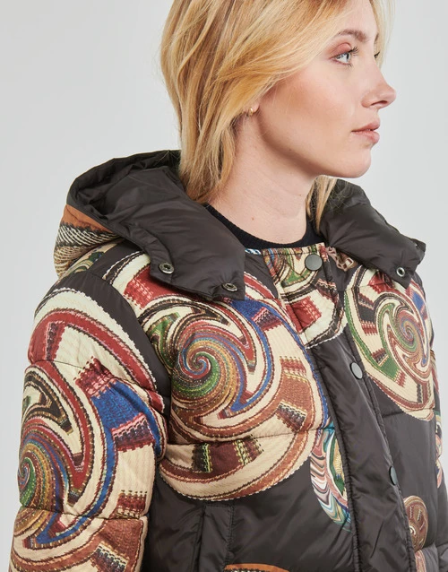 Vêtements Femme Doudounes Desigual HEDDAL Noir / Multicolore 7 Vêtements Femme Doudounes Desigual HEDDAL Noir / Multicolore – Image 5