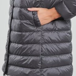 Vêtements Femme Doudounes Geox W JAYSEN COAT Gris -Manteaux Soldes Magasin 23291035 500 E