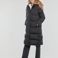 Vêtements Femme Doudounes Superdry STUDIOS LONGLINE DUVET COAT Black -Manteaux Soldes Magasin 23292153 500 C