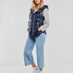 Vêtements Femme Doudounes Esprit RCS Tape Vest NAVY 9 Vêtements Femme Doudounes Esprit RCS Tape Vest NAVY -Manteaux Soldes Magasin 23318350 500 C