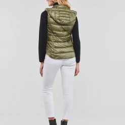 Vêtements Femme Doudounes Esprit RCS Tape Vest DARK KHAKI -Manteaux Soldes Magasin 23318351 500 D