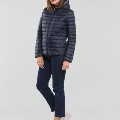 Vêtements Femme Doudounes Tommy Hilfiger CHEVRON SORONA TEDDY LINED MAXI Bleu -Manteaux Soldes Magasin 23751352 500 C