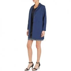 Vêtements Femme Manteaux Benetton AGRETE Marine -Manteaux Soldes Magasin 2769634 500 D